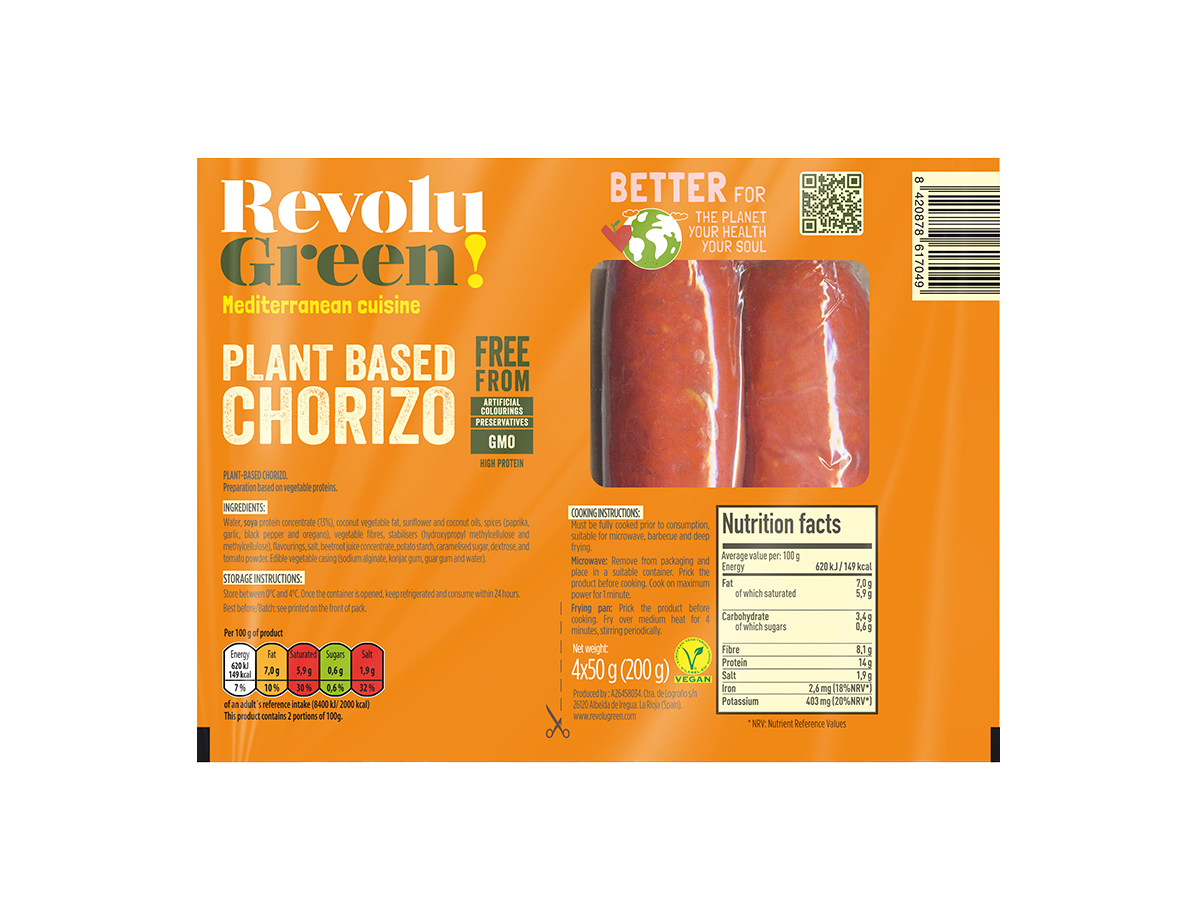 Chorizo 100% vegetal